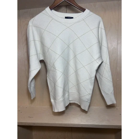 Tamari sweater for women‎ XS Ivory Crisscross Detailing - Picture 6 of 8